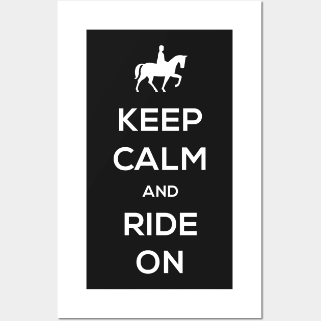 Keep Calm | Funny Horseback Riding Quote Wall Art by MeatMan